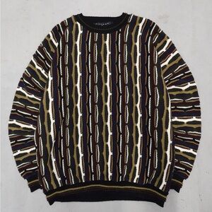 COOGI‎ STYLE Multicolor Patterned Crewneck Sweater